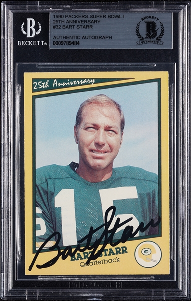 Bart Starr Signed 1990 Packers Super Bowl I 25th Anniversary (BAS)