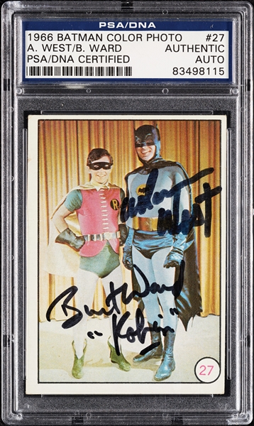 Adam West & Burt Ward Signed 1966 Batman Color Photo No. 27 (PSA/DNA)