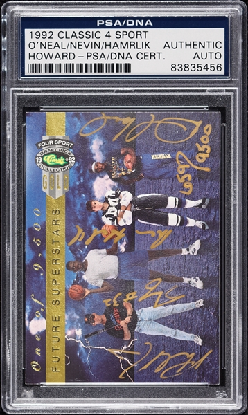Complete Signed 1992 Classic 4 Sport with Shaquille O'Neal, Nevin, Hamrlik & Desmond Howard (PSA/DNA)