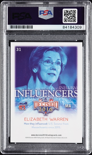 Elizabeth Warren Signed 2016 Decision No. 31 (PSA/DNA)