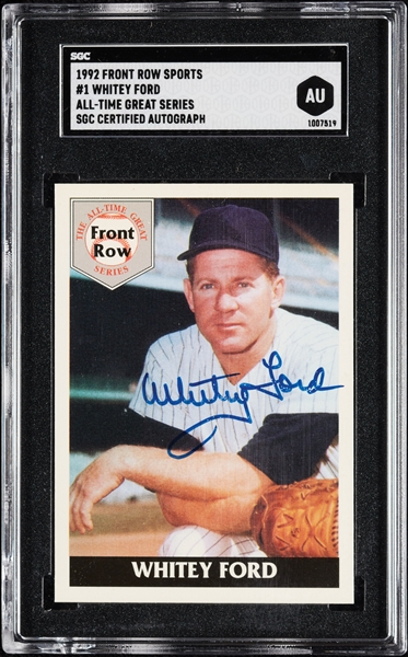 Whitey Ford Signed 1992 Front Row No. 1 (SGC)
