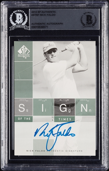 Nick Faldo Signed 2012 SP Authentic Sign of the Times (BAS)