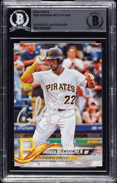 Andrew McCutchen Signed 2018 Topps No. 200 (BAS)
