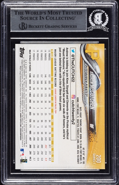 Andrew McCutchen Signed 2018 Topps No. 200 (BAS)