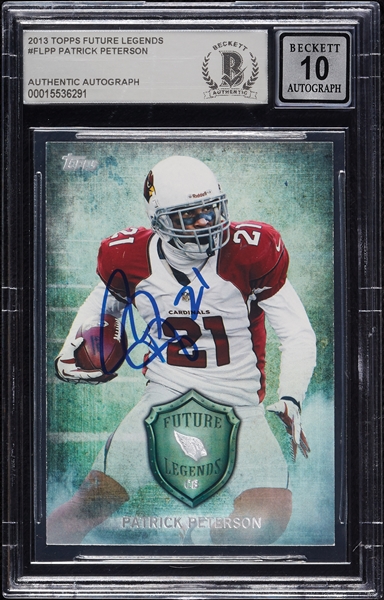 Patrick Peterson Signed 2013 Topps Future Legends (Graded BAS 10)