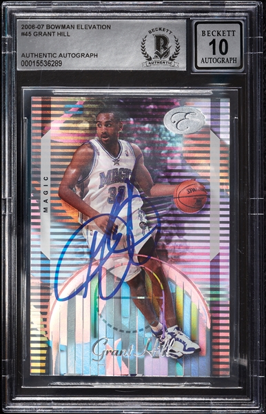 Grant Hill Signed 2006 Bowman Elevation No. 45 (Graded BAS 10)