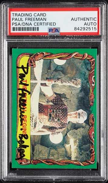 Paul Freeman Signed 1981 Raiders of the Lost Ark No. 82 (PSA/DNA)