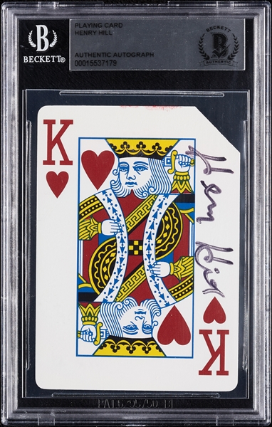 Henry Hill Signed Sam's Town Playing Card (BAS)