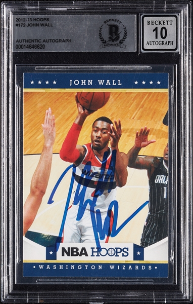 John Wall Signed 2012 NBA Hoops No. 172 (Graded BAS 10)