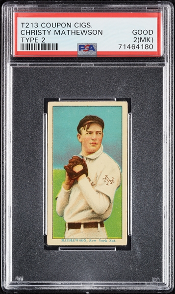 1914 T213 Coupon Cigarettes (Type 2) Christy Mathewson PSA 2 (MK)