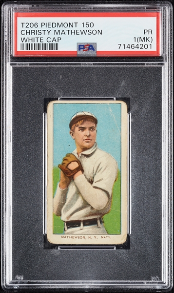 1909-11 T206 Christy Mathewson White Cap PSA 1 (MK)