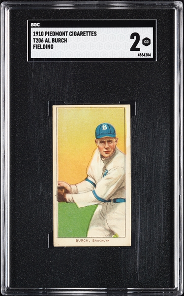 1909-11 T206 Al Burch Fielding SGC 2