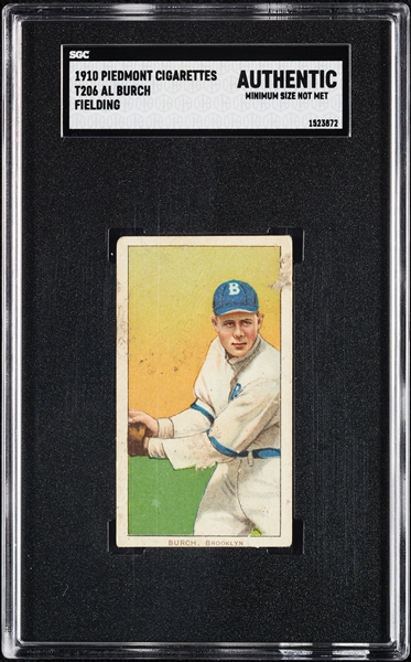 1909-11 T206 Al Burch Fielding SGC Authentic