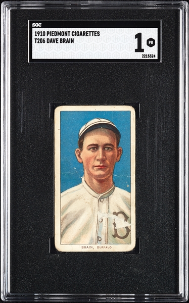 1909-11 T206 Dave Brain SGC 1