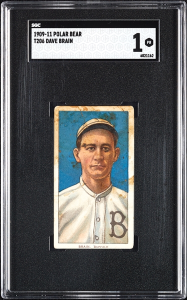 1909-11 T206 Dave Brain SGC 1