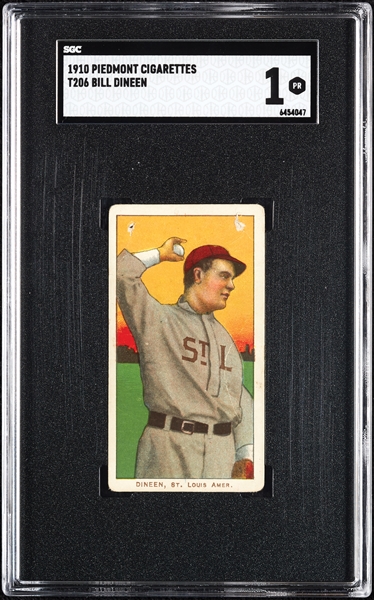 1909-11 T206 Bill Dineen SGC 1