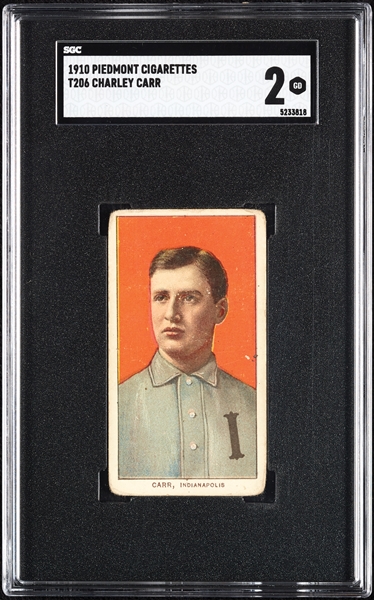 1909-11 T206 Charley Carr SGC 2