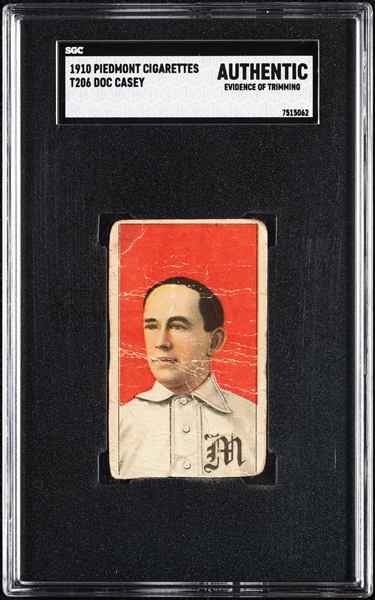 1909-11 T206 Doc Casey SGC Authentic