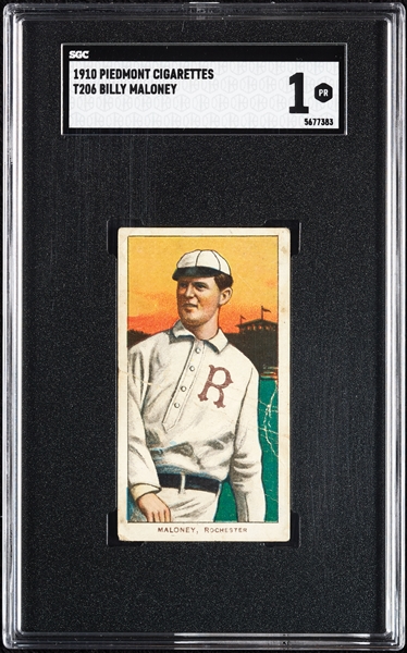 1909-11 T206 Billy Maloney SGC 1