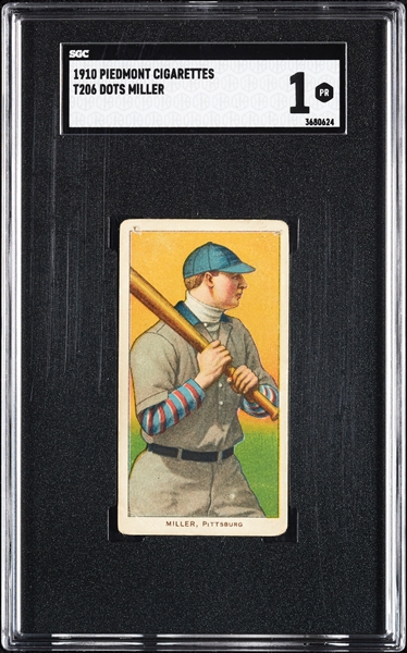 1909-11 T206 Dots Miller SGC 1