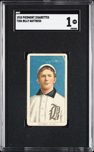 1909-11 T206 Billy Nattress SGC 1