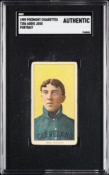 1909-11 T206 Addie Joss Portrait SGC Authentic