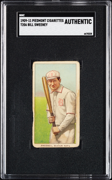 1909-11 T206 Bill Sweeney SGC Authentic