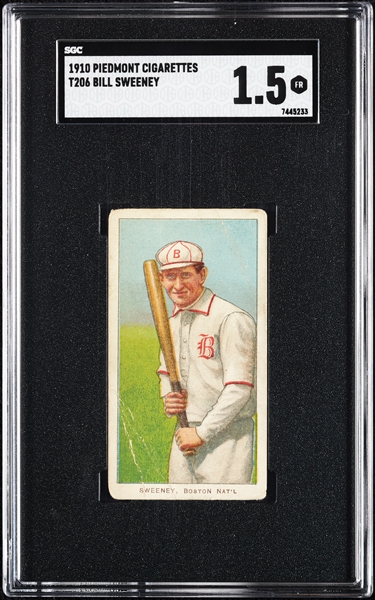 1909-11 T206 Bill Sweeney SGC 1.5