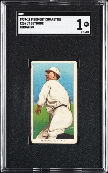 1909-11 T206 Cy Seymour Throwing SGC 1