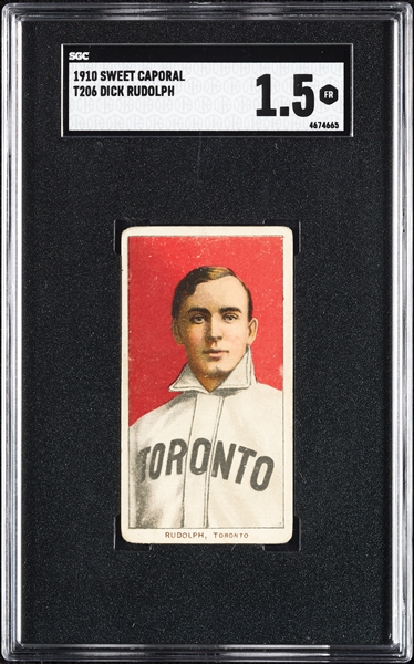 1909-11 T206 Dick Rudolph SGC 1.5