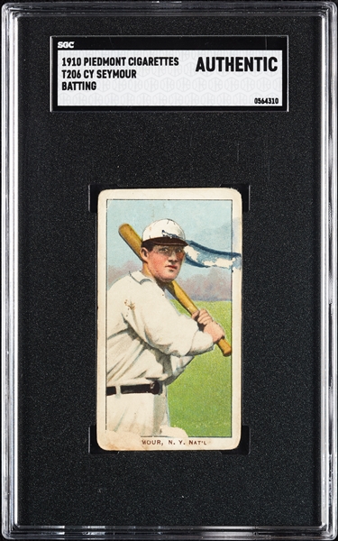 1909-11 T206 Cy Seymour Batting SGC Authentic