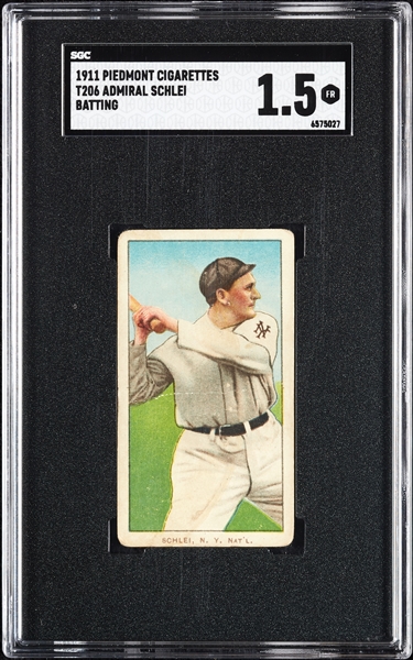 1909-11 T206 Admiral Schlei Batting SGC 1.5