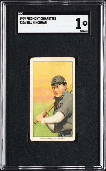 1909-11 T206 Bill Hinchman SGC 1