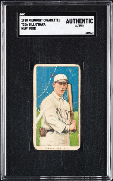 1909-11 T206 Bill O'Hara New York SGC Authentic