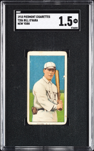 1909-11 T206 Bill O'Hara New York SGC 1.5