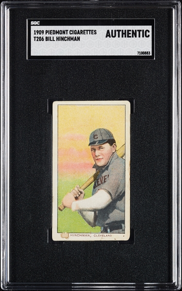 1909-11 T206 Bill Hinchman SGC Authentic