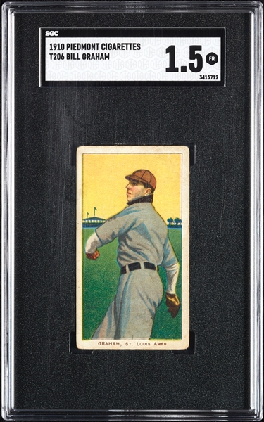 1909-11 T206 Bill Graham SGC 1.5