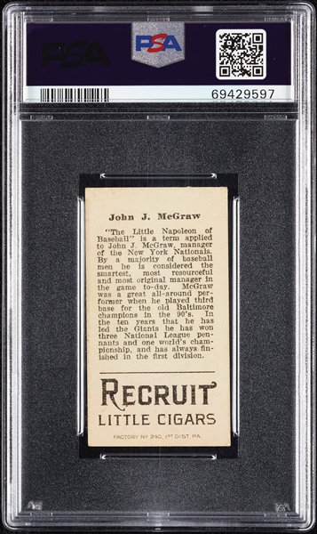 1912 T207 Brown Background John McGraw PSA 4