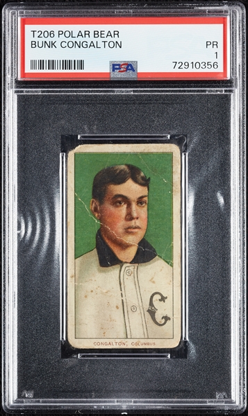 1909-11 T206 Bunk Congalton PSA 1