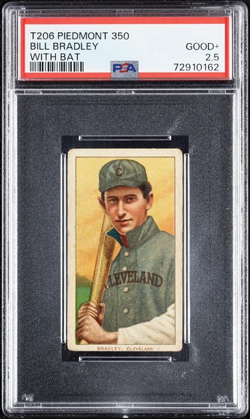 1909-11 T206 Bill Bradley With Bat PSA 2.5