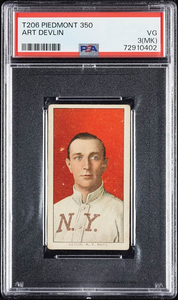 1909-11 T206 Art Devlin PSA 3 (MK)