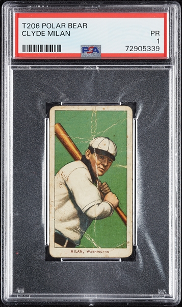 1909-11 T206 Clyde Milan PSA 1