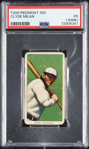 1909-11 T206 Clyde Milan PSA 1.5 (MK)