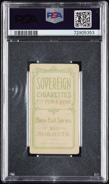 1909-11 T206 Danny Murphy Batting (Sovereign 350 Back) PSA 2