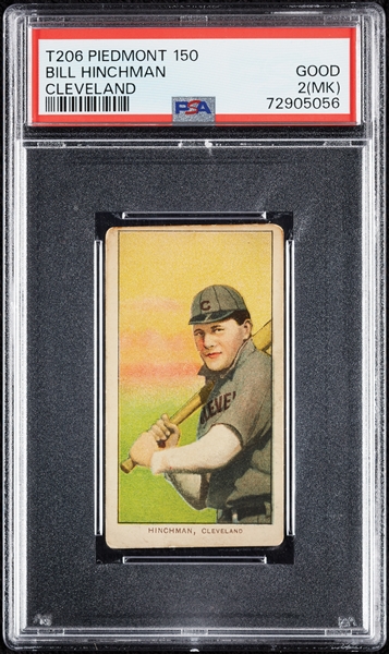 1909-11 T206 Bill Hinchman Cleveland PSA 2 (MK)