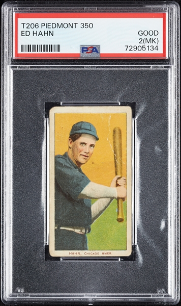 1909-11 T206 Ed Hahn PSA 2 (MK)