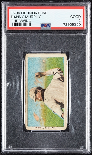 1909-11 T206 Danny Murphy Throwing PSA 2