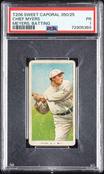 1909-11 T206 Chief Myers (Meyers) Batting PSA 1