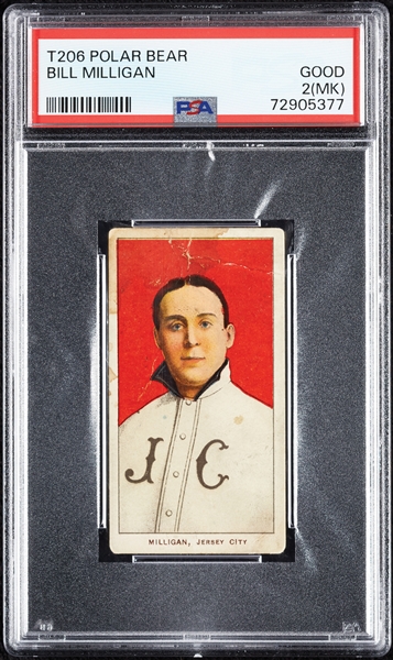 1909-11 T206 Bill Milligan PSA 2 (MK)