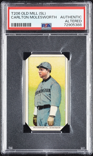 1909-11 T206 Carlton Molesworth (Old Mill Back) PSA Authentic